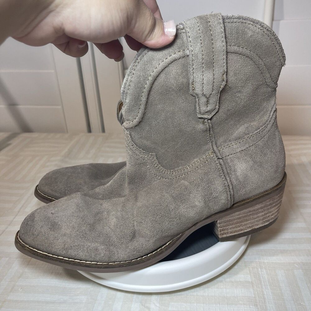Dingo Tumbleweed Women’s Ankle Boots Casual Booties Sand Suede Leather US 8.5